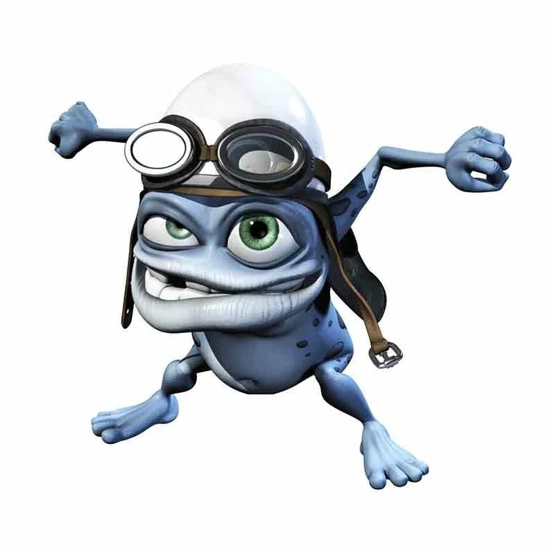 Funny Beautiful Anime Crazy Frog Car Sticker Waterproof Cover Scratch Funny Sticker Window Motorcycle Fine Decal Decor PVC