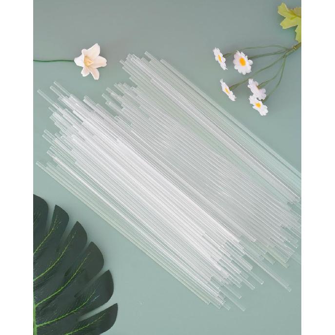 100Pcs Acrylic Cake Pops Sticks, Clear Round Plastic Strip, Acrylic Cake Topper Sticks, Reble Cocktail Stirrer for Party, DIY Crafts, Decorations