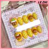 Cartoon Rilakkuma Short Square Round Handmande False Nails Cute Animal Bear Cat Dog Strawberry Bow Press On Nails Christmas Gift