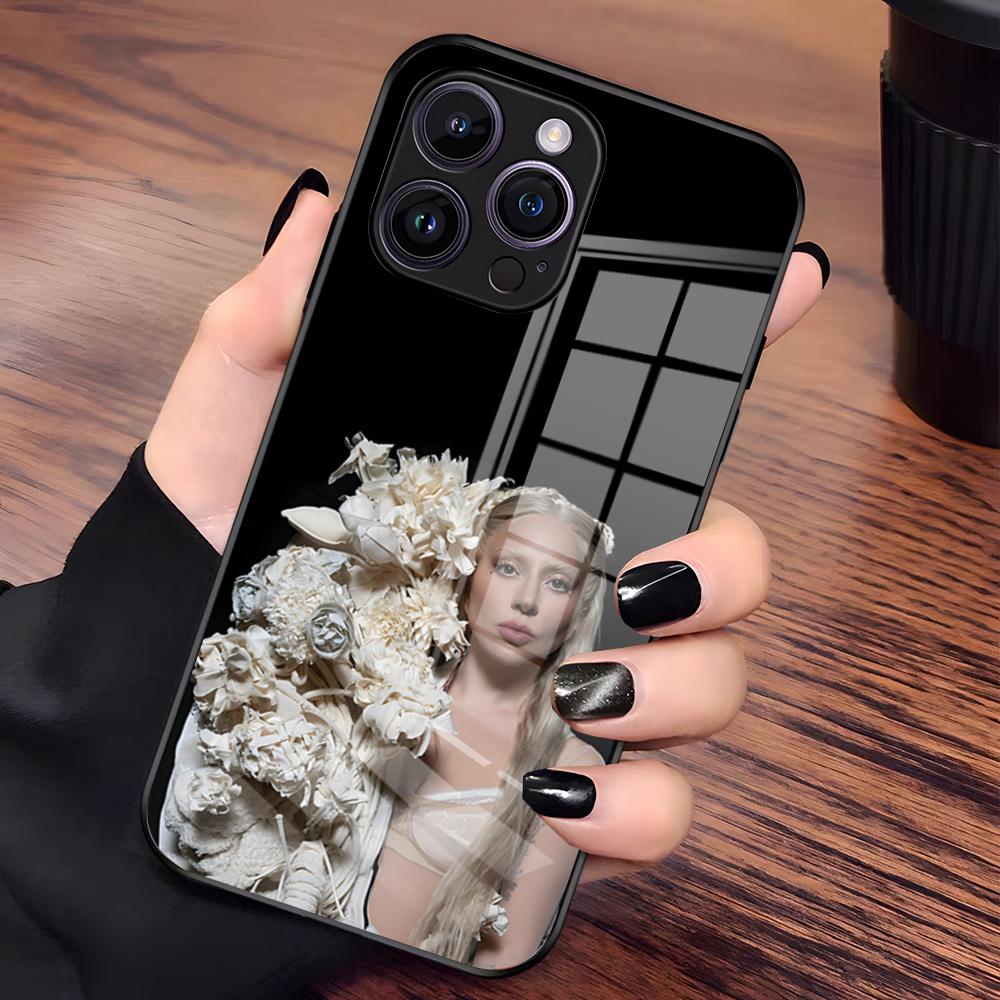 L-Lady G-Gaga Phone Case For IPhone 17 Pro Max 15 Pro 16 14 Plus 12 13 Mini 11 Pro Shockproof Glass Cover