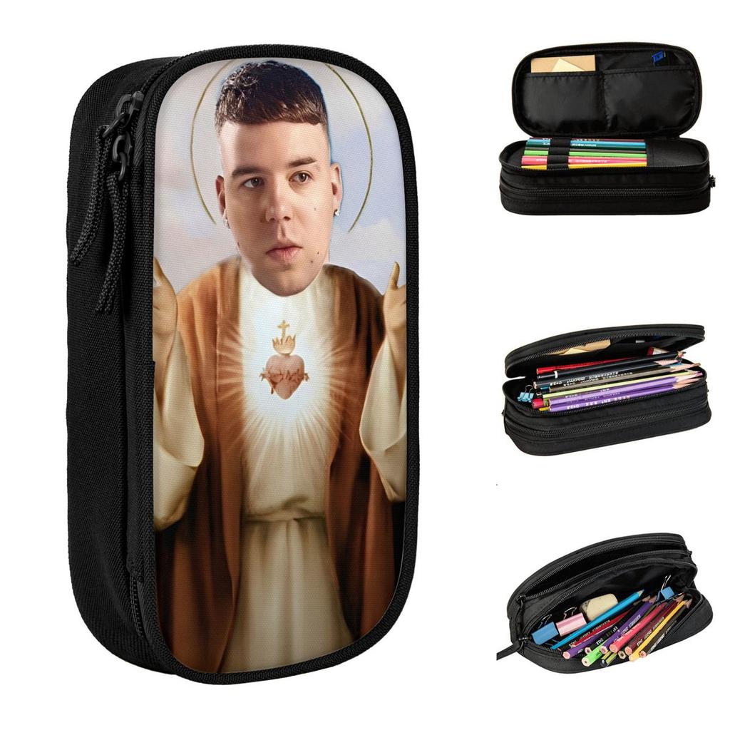 Lovely Singer Quevedo Pop Latin Pencil Cases Jesus Pencilcases Pen Box Kids Big Capacity Bag Students School Gifts Stationery