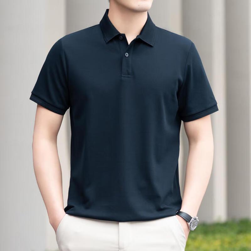 Yiliteng Men s Short-Sleeve Business Casual Polo Shirt 3XL