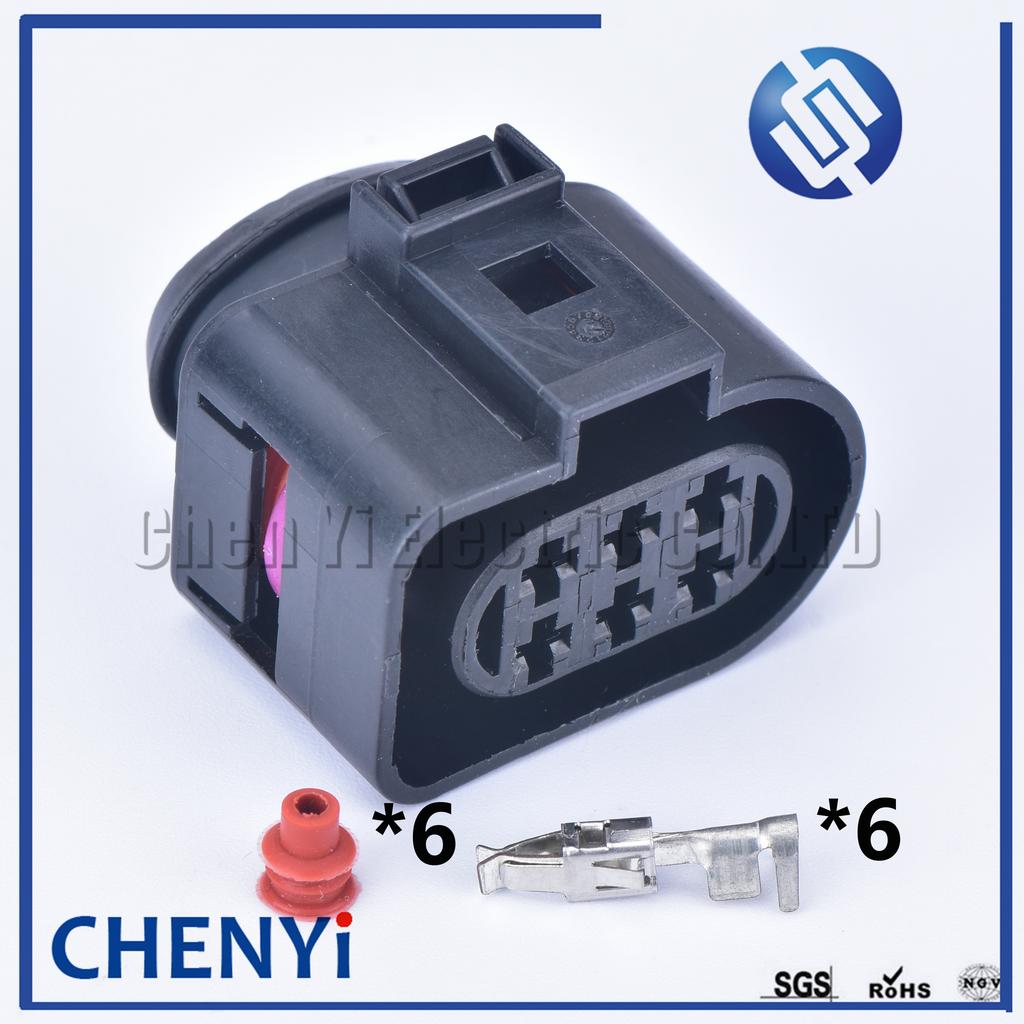 6 Pin 3.5mm Female or Male Auto Waterproof Harness Plug LSU 4.2 Oxygen Sensor Connector 1J0973833 1J0 973 733 1J0973733 Plug Connectors 4