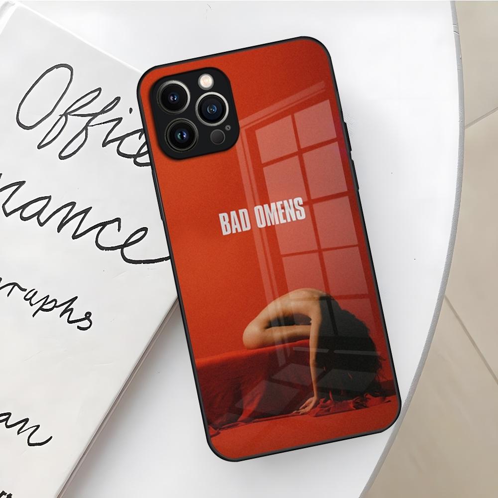 Music Bad Omens Design Phone Case for Iphone 17 16 Air 15 14 12 11 13 Pro Max Mini X Xr Xs Se Puls glass Cover
