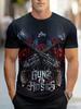 Sommer Tägliches Lässiges Herren Kurzarm Oberteil Neues Outdoor Sport Herren Locker T-Shirt Urban Street 3D Löwen Druck Herren T-Shirt