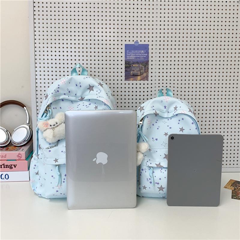 Women's Large Capacity Star Backpack - Lightweight, Cute, and Simple for Primary To High School Students