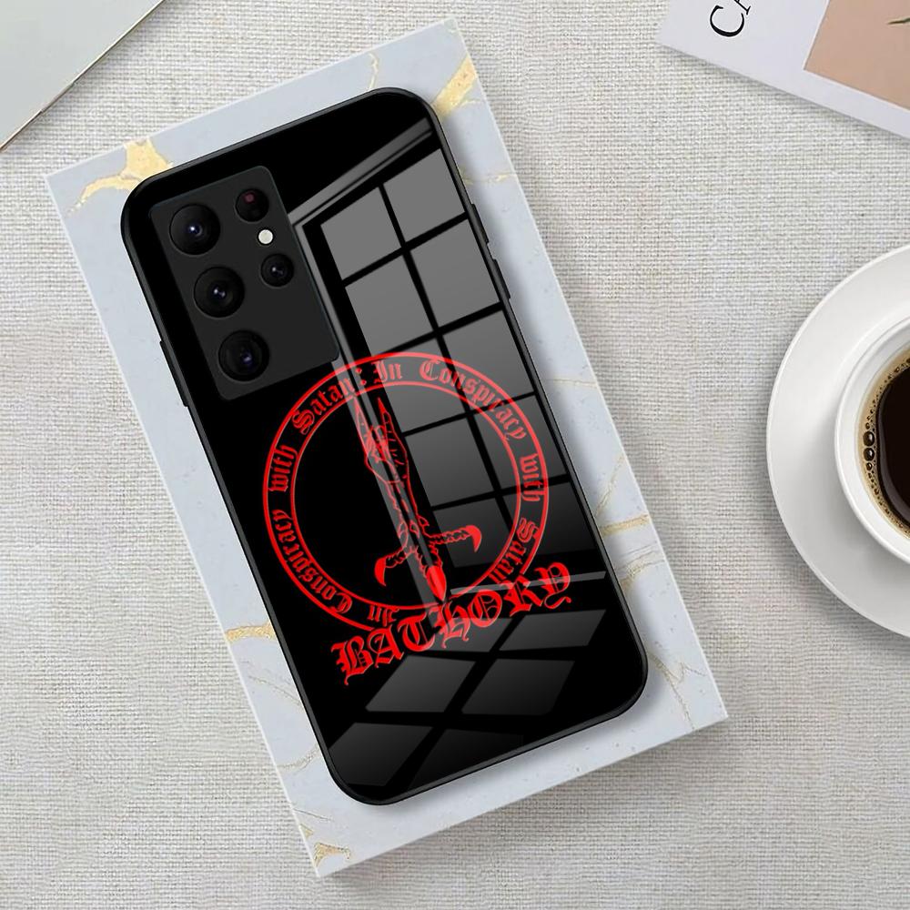 Bathory Band Phone Case For Samsung S26 S25 Edge Ultra 23 22 21 20 Ultra Plus S24 Fe Glass Cover