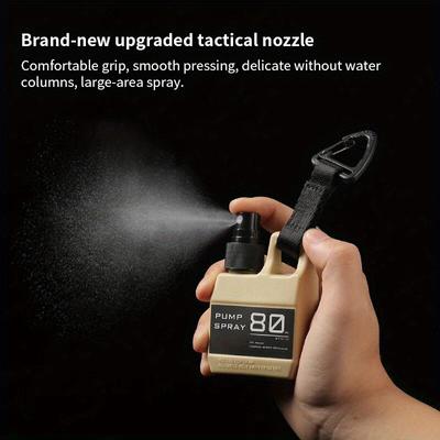 80ml Pump Spray Bottle Emulsion Bottle Portable Empty Cosmetic Containers with Buckle Alcohol Perfume Refillable for Outdoor Camping Hiking