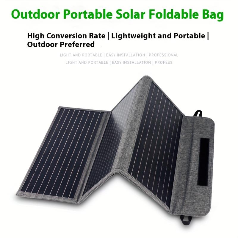 Portable solar panels, a must-have for camping. A foldable solar charger suitable for power stations, with USB-A and Type-C outputs
