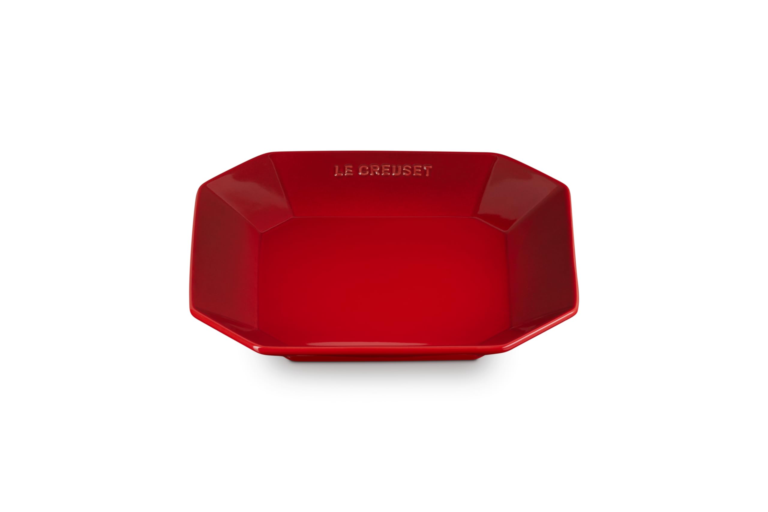 

Le Creuset Octagon Square Plate, 22cm, Cherry Red, Heat and Cold Resistant, Microwave and Oven Safe [Official Japanese Product]