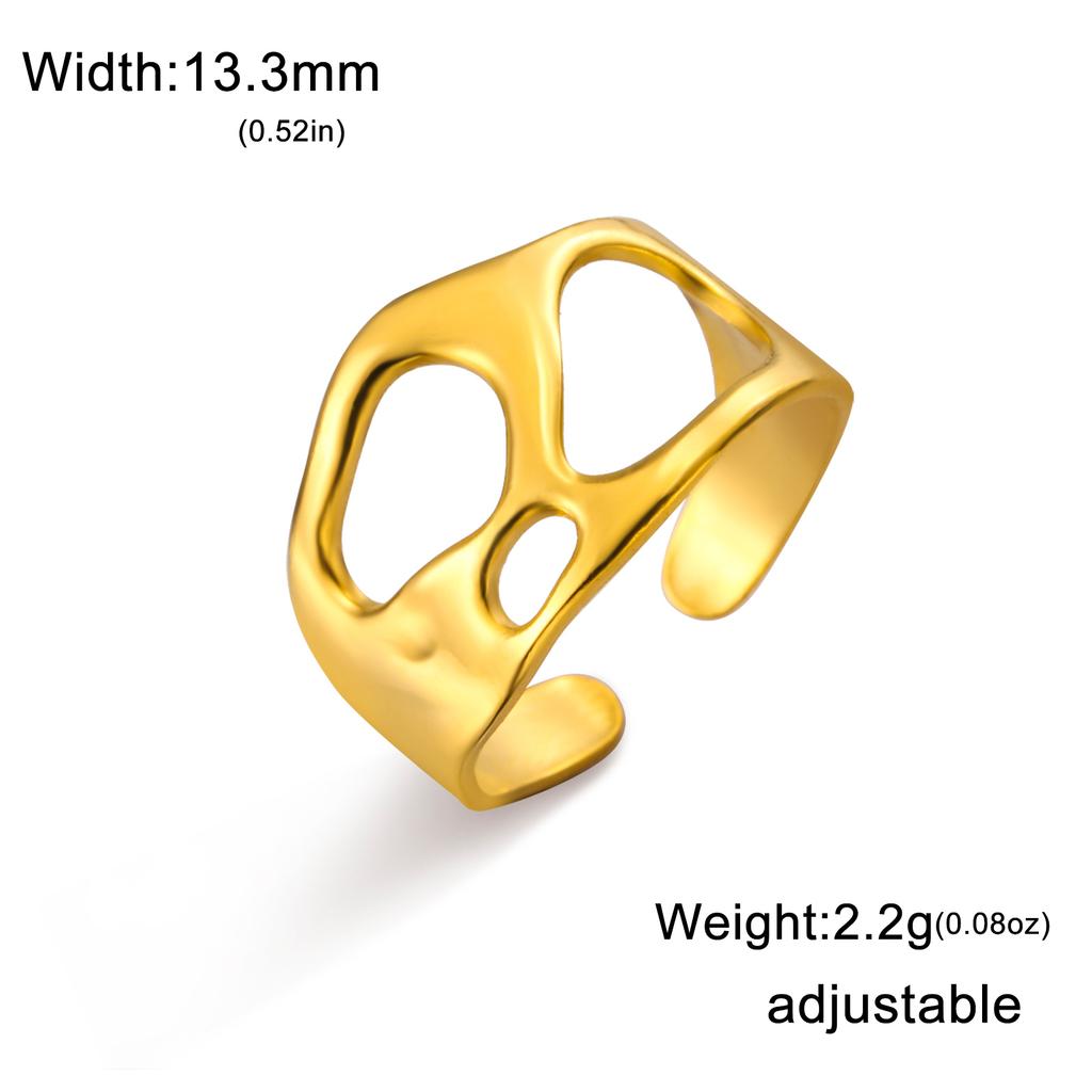 Fashion Stainless Steel Open Ring Dragonfly Irregular Geometric Finger Rings Women Jewelry Wedding Gift Wholesale