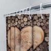 3D Wooden Heart Shower Curtain | Rustic and Romantic Bathroom Decor
