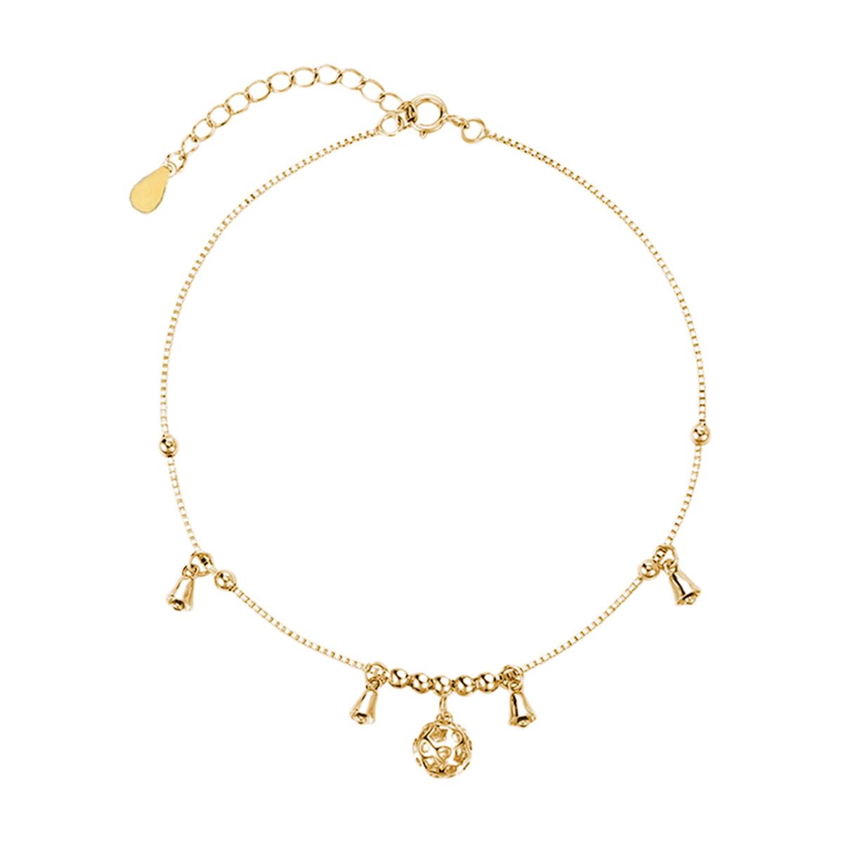 

колокольчик на щиколотку, модный, модный, женский, ножной браслет., простой и золотой