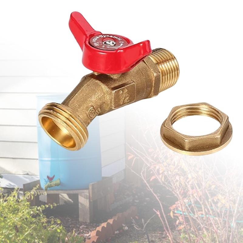 3/4inch GHT Outlet x NPT Inlet Brass Faucet Ball Valves High Flows Water Spigot Garden Hose Adapter Water Pipe Fitting