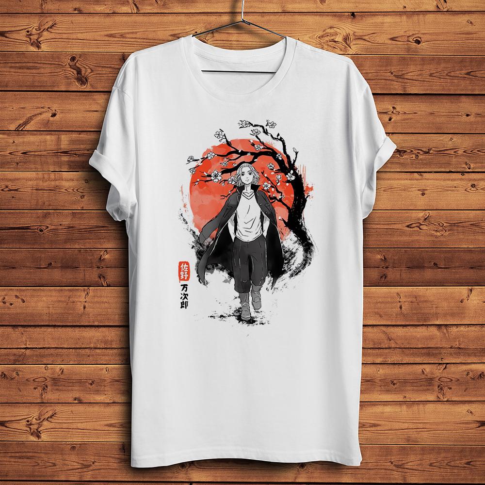 

Tokyo Revenger ink sakura Unisexjiro Sano Funny anime T Shirt Unisex Short sleeve casual TShirt homme Breathable streetwear Unisex Tee 4XL