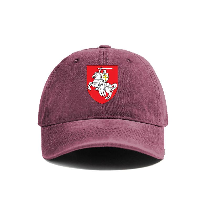 Belarus Coat of Arms Baseball Cap Distressed Hats Cap Washed Men Retro Outdoor Summer Adjustable Belarus Hat
