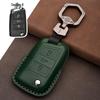 Genuine Leather Car Key Cover for Volkswagen: Fits T-Roc, Teramont, Tiguan, CC, Bora, Golf 7, Golf 6, Lamando.