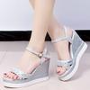 Women's Sandals Wedges Heel Pink Platform Roman Style Ladies Shoes Summer 2025 Comfortable Sale Original Offers Trending Sandal