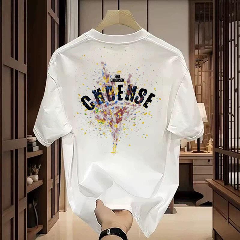 Heavyweight Short Sleeve T-Shirt for Men 2025 New Summer American Style Trendy Loose White Versatile Clothing