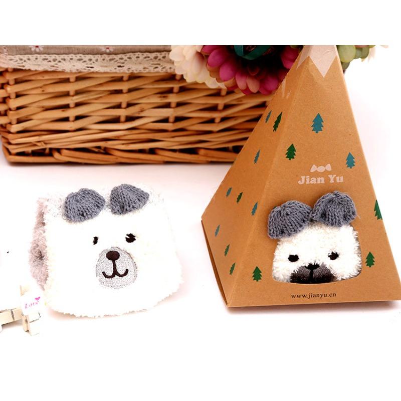 Winter Coral Fleece Cartoon Circle Socks for Ladies - Christmas Homewear Socks with Thick Padding - Christmas Limited Edition