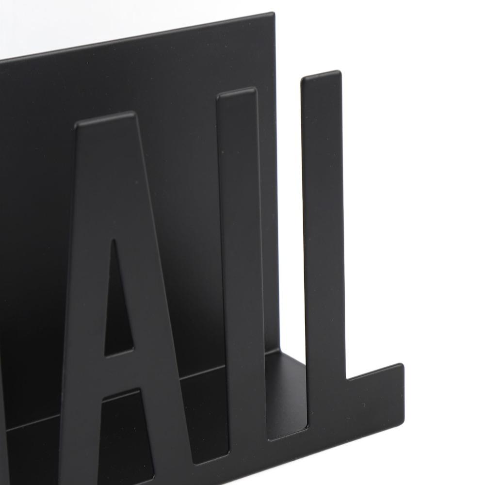 Metal Construction Mail Organizer Hollow Design Cutout Design Mail Holder Modern Style Stylish Design Letter Organizer