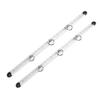 Pair of 23.6in Aluminium L Tracks with 6pcs Single Stud Fitting Round Ring for Truck Beds Trailers Cargo Tie Down