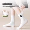 Women's Mid-Calf Cotton Socks - Odor-Resistant, Sweat-Absorbent, Breathable, Coffee Color - Perfect for Autumn & Winter
