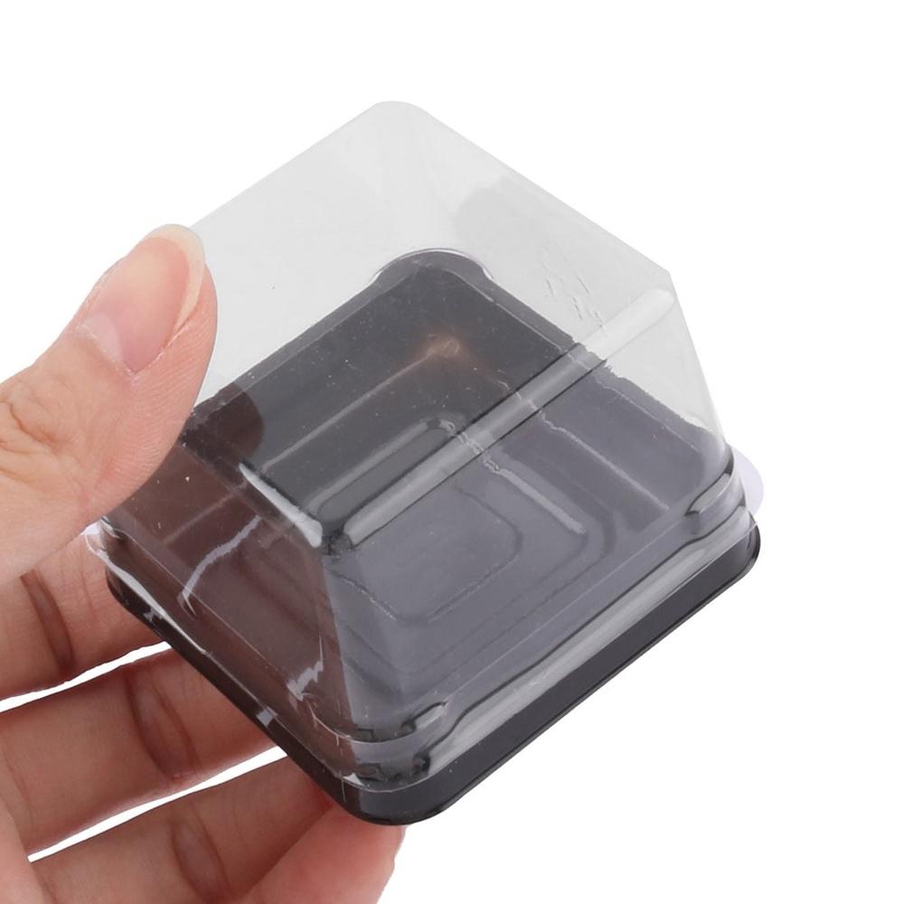 50pcs Plastic Moon Cake Muffin Boxes Container Holder Bakery Treats Durable Easy To Carry Gift Packaging