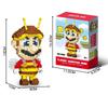 Cartoon Character Blind Box Building Blocks - Luigi & Yoshi Figures Small Particle Blocks Model Dolls For Kids Assembled Toy Gif