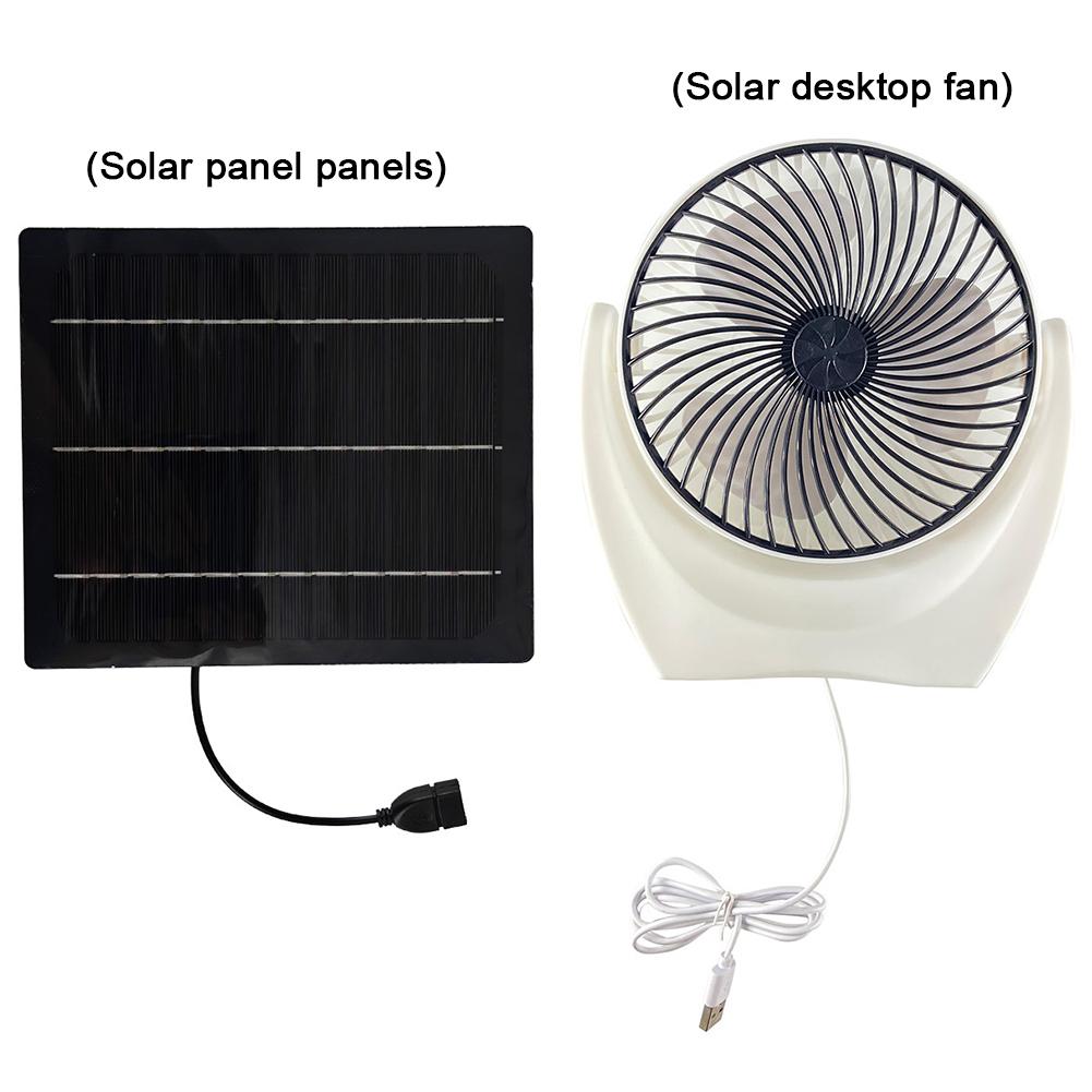 Solar Panel Fan Solar Powered Camping Fan Solar Charger Outdoor Fan Desk Fan for Outdoor Camping Hiking Fishing Travel
