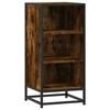 VidaXL Buffet chêne fumé 35,5x35x76 cm bois d'ingénierie et métal, armoire de rangement, meuble d'entrée, meuble d'appoint 848951