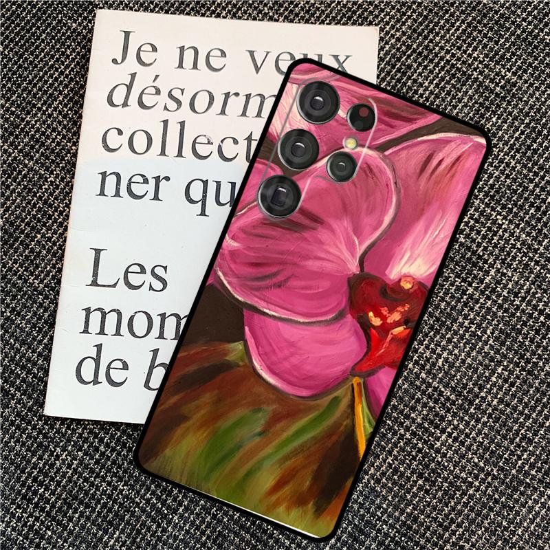 Orchid Flowers Colorful Case For Samsung Galaxy S25 S24 Ultra S20 S21 S22 S23 Ultra S9 S10 Plus S25 FE Back Cover