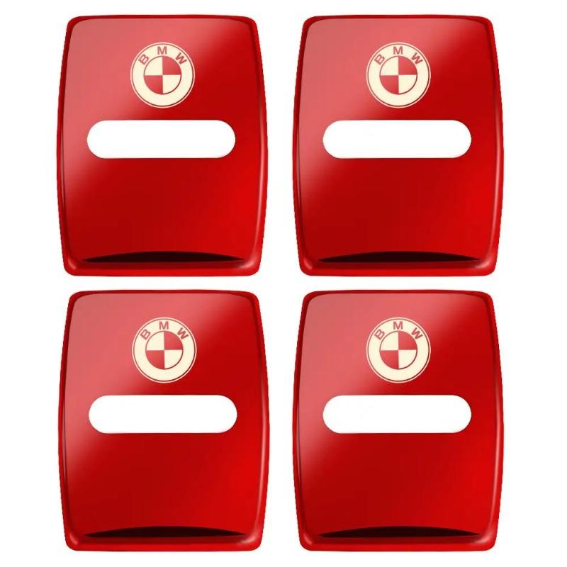 4Pcs Car Door Lock Protective Cover Stickers For BMW X1 X4 M6 X2 X5 X6 M3 M4 M6 GT M2 M5 1 2 3 5 6 Series E60 E46 E80 E92 G30
