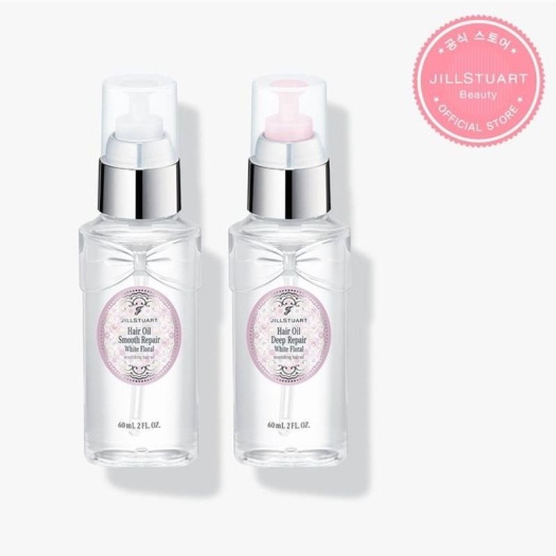 JILLSTUART BEAUTY White Floral Hair Oil 60mL (Choose one of two types) Option - Deep Repair