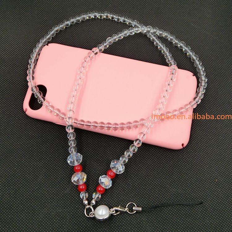 Factory Price Universal Mobile Phone Straps Hanging Rope Anti-lost Lanyard Hanging Neck Rope Beads Ornaments Colorful