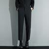 Fashion spring new small trousers men's nine-point slim-fit straight casual pants men's business dress suit pants