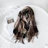 Autumn and winter plaid scarf women's imitation cashmere scarf simple scarf versatile winter warm shawl