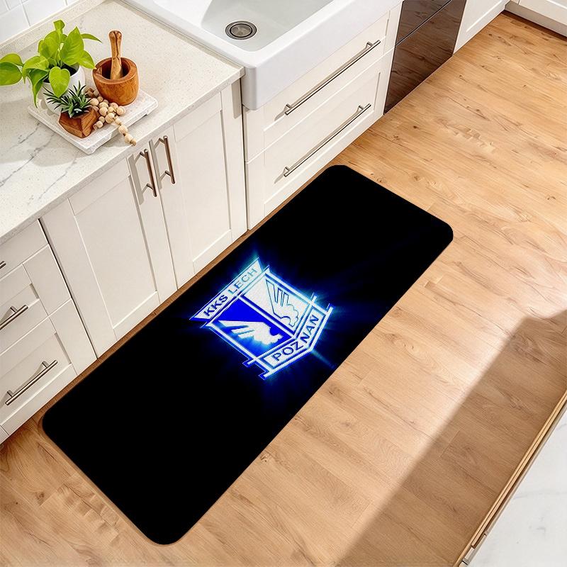 Lech Poznań Print Flannel Kitchen Mat Christmas Soft Area Rug Non Slip Floor Carpet Home Decoration