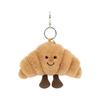 Adorable Croissant Bag Charm Keychain Perfect Novelty Gift for Food Lovers Cute Accessory for Bags and Mobile Phones
