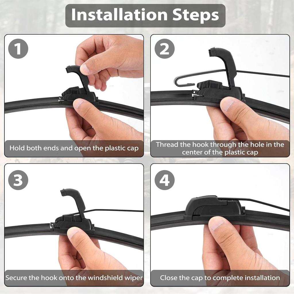 2 Pack UTV Windshield Wiper Kit - Hand Operated Manual Windshield Wiper For Polaris RZR Ranger, Can Am Maverick, Honda Pioneer & Golf Cart