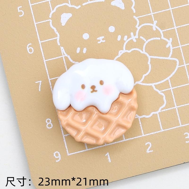 5 Stück Glänzende Katzenkekse Serie Harz Flache Rückseite Cabochons Exquisit für Haarspange DIY Schmuck Basteln Dekoration Trend Zubehör