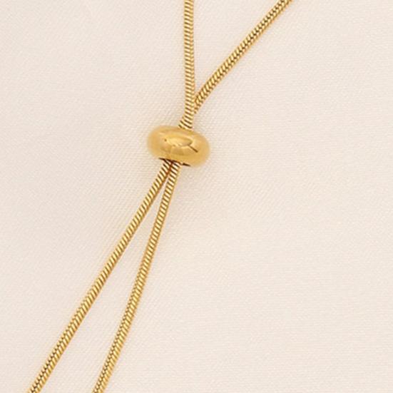 Water Drop Jewelry Adjustable Y Shape Slider Chain Necklace Golden Hoop Earrings for Weddings Parties