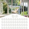 Door Screw Hole Plugs 50 Pieces White Door Window End Caps Screw Hole Frame Plugs Cover For Door Window Cabinets Fences Tables