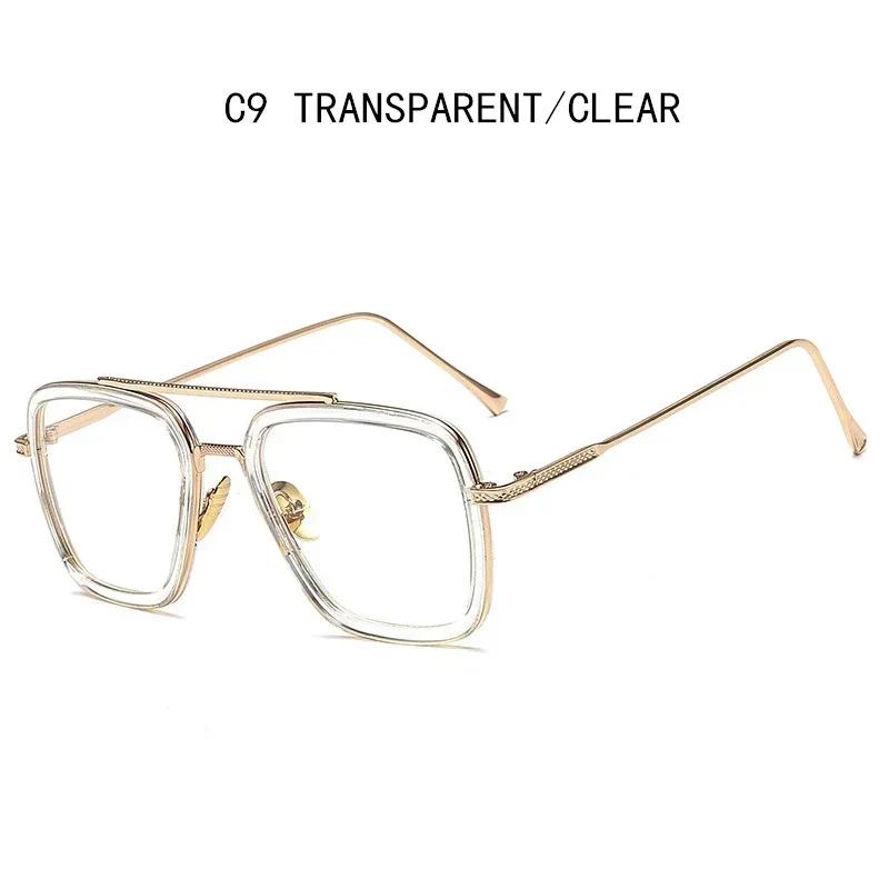 Luxury Square Sunglasses Men Women Brand Designer Retro Alloy Frame Big Sun Glasses Vintage Gradient Male Female Oculos Feminino