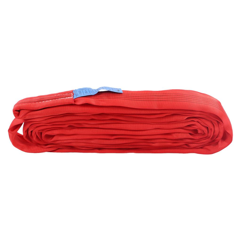 Pas Płaski do Podnoszenia 5T z Podwójną Pętlą Poliestrowa Taśma Zawiesie Dźwigowe 4 Metry Czerwony