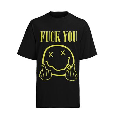 Vaffanculo FCK Parodia Nirvana Divertente Kurt Cobain Maglietta da Uomo Cotone