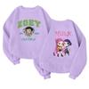 Children's Fashionable Lightweight Long-sleeved Round Neck Pullover With Pockets Printed Pullover