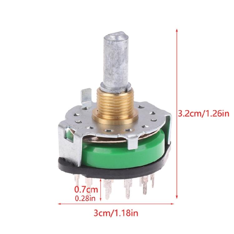 3 Rod 4 Position Signal Selection Power Amplifier Sound Signal Switcher Half Shaft Amplifier Rotary Switcher Accessories