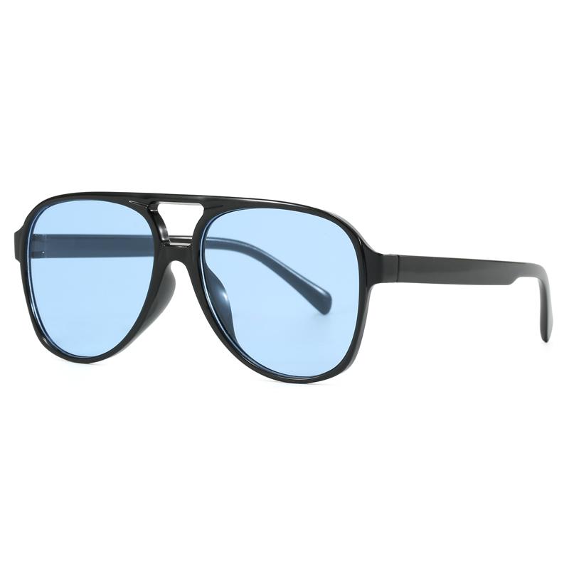 2pcs Pack New Fashion Personality Square Shaped Sunglasses Retro Punk Sun Glasses Anti Blue Light Glasses Frame Female UV400