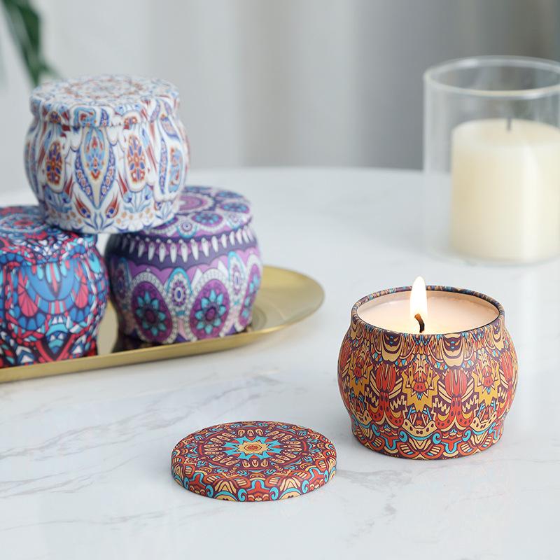 Soy Wax Scented Candle Set: Smokeless Tinplate, Creative Home Fragrance